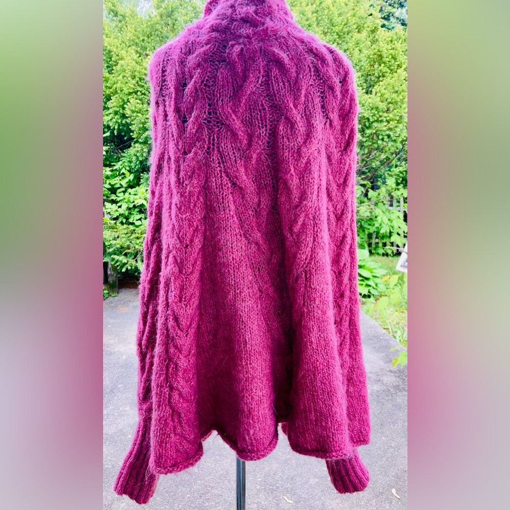 Aerika Cable Knit Pullover Shawl. - image 6